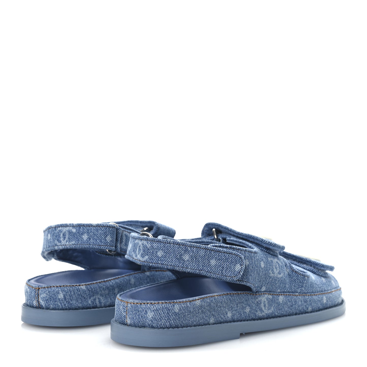 Printed Denim CC Dad Sandals 37.5 Light Blue