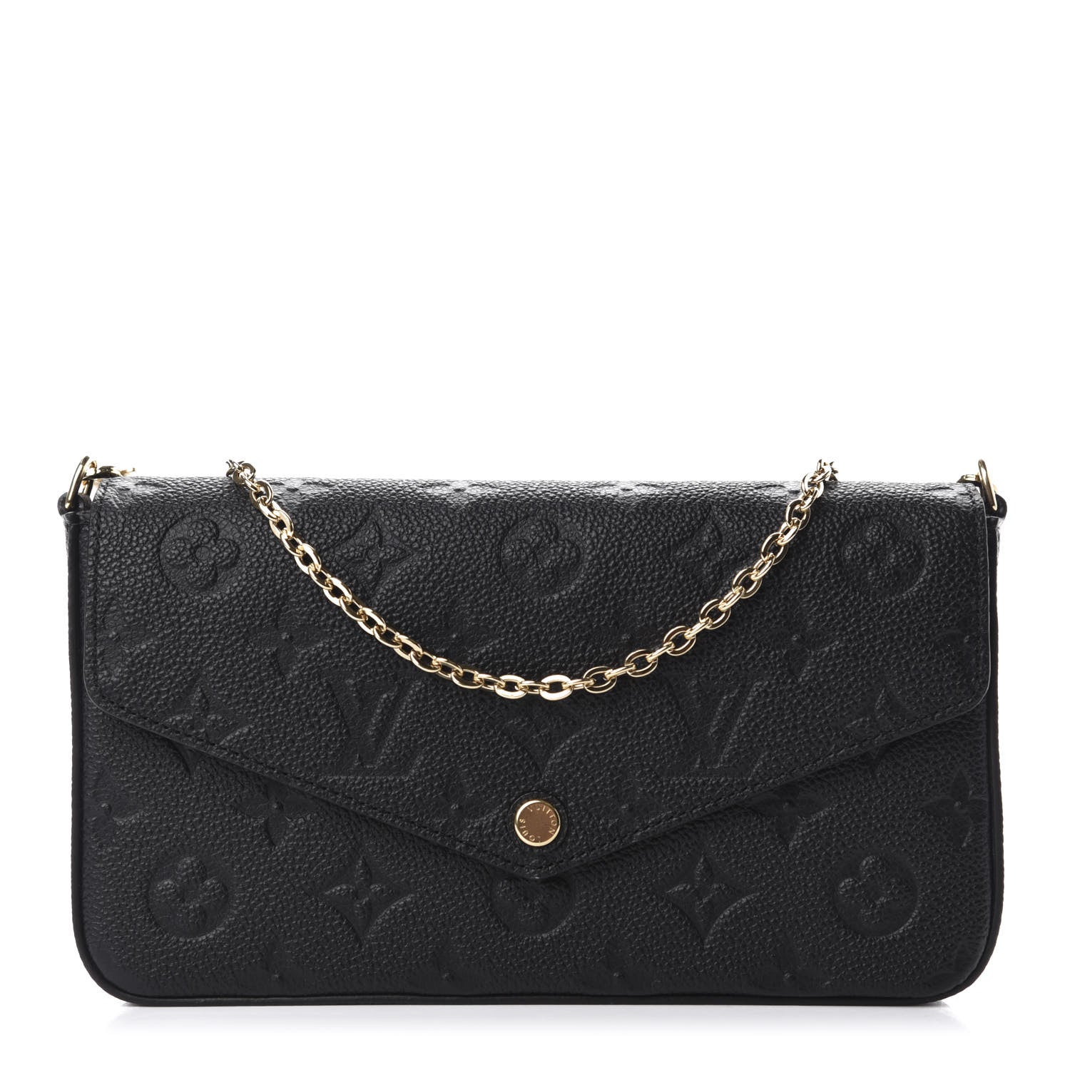 Louis Vuitton Empreinte Pochette Felicie Chain Wallet Black 1 of 11