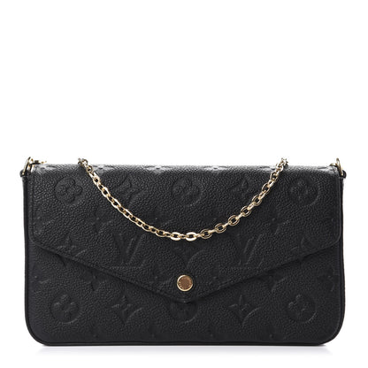 Louis Vuitton Empreinte Pochette Felicie Chain Wallet Black 1 of 11
