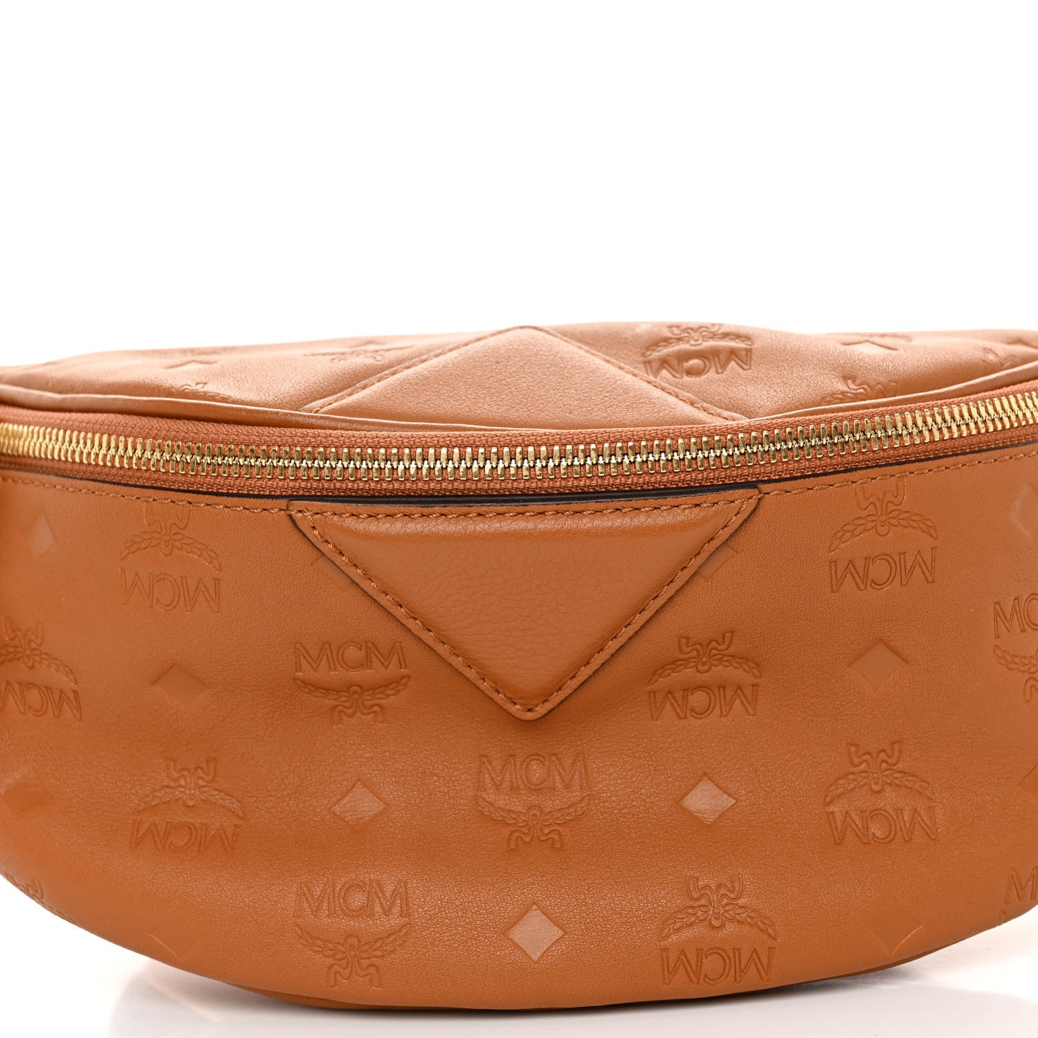 MCM Calfskin Ottomar Monogram Fursten Belt Bag Cognac 7 of 10