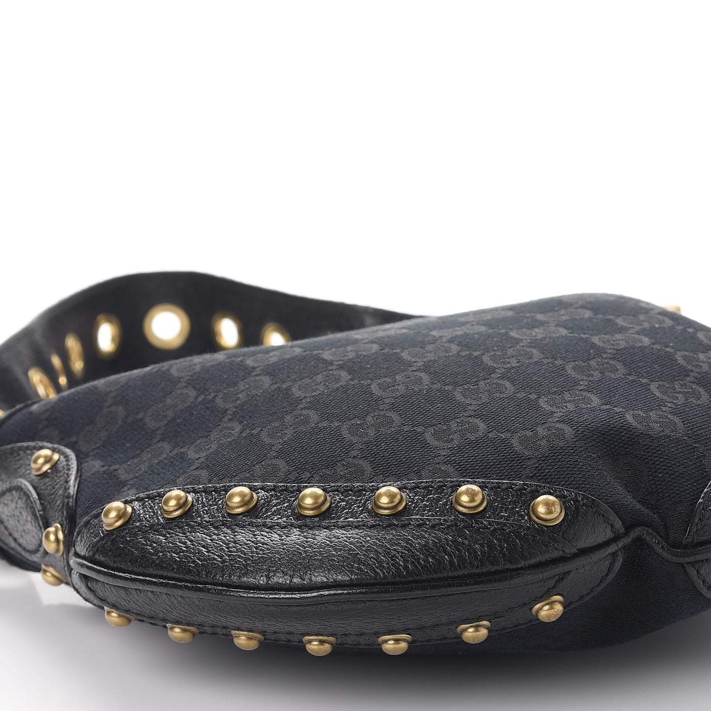 Monogram Studded Small Pelham Shoulder Bag Black