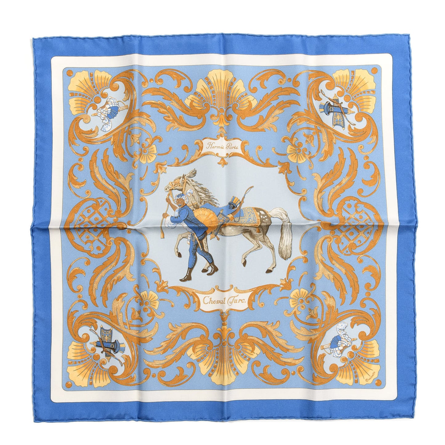 Silk Cheval Turc Pocket Square