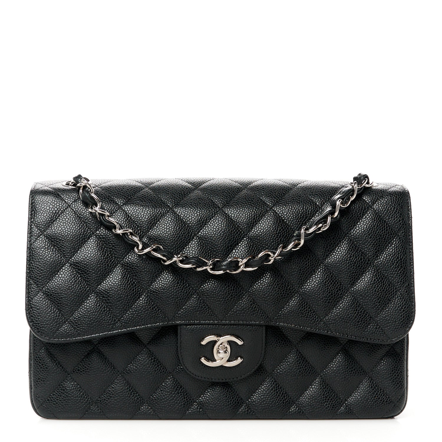 Chanel Caviar Quilted Jumbo Double Flap Black 1 of 12