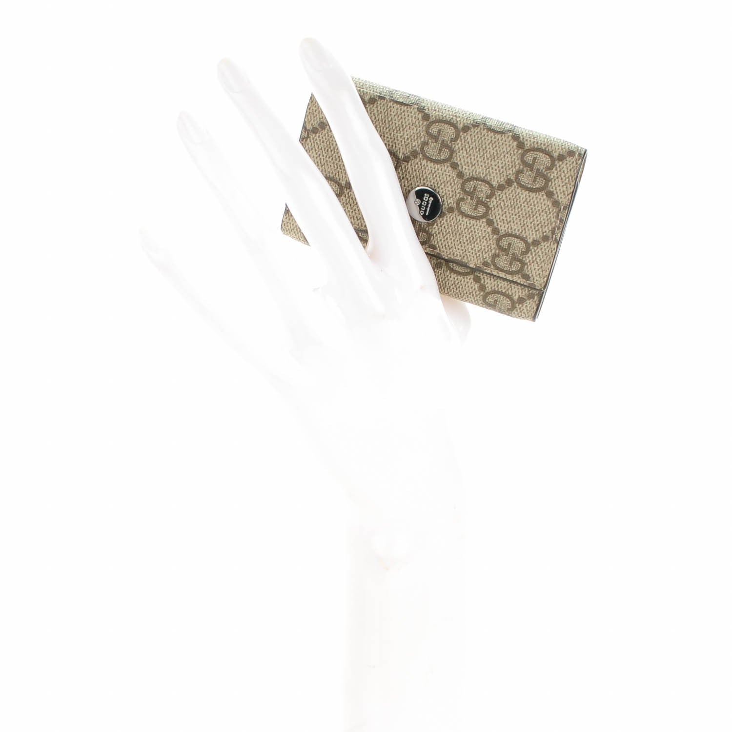 Gucci GG Supreme Monogram 6 Key Holder Case Off White 2 of 8