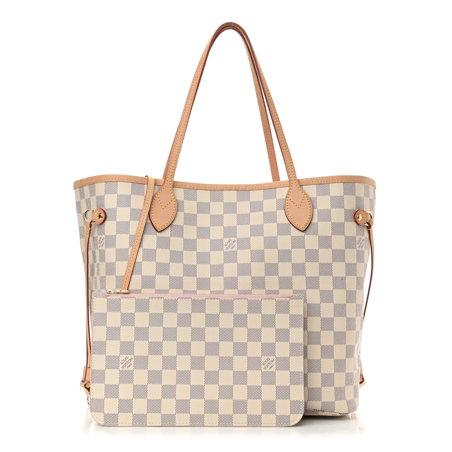 Louis Vuitton Damier Azur Neo Neverfull MM Rose Ballerine 1 of 11