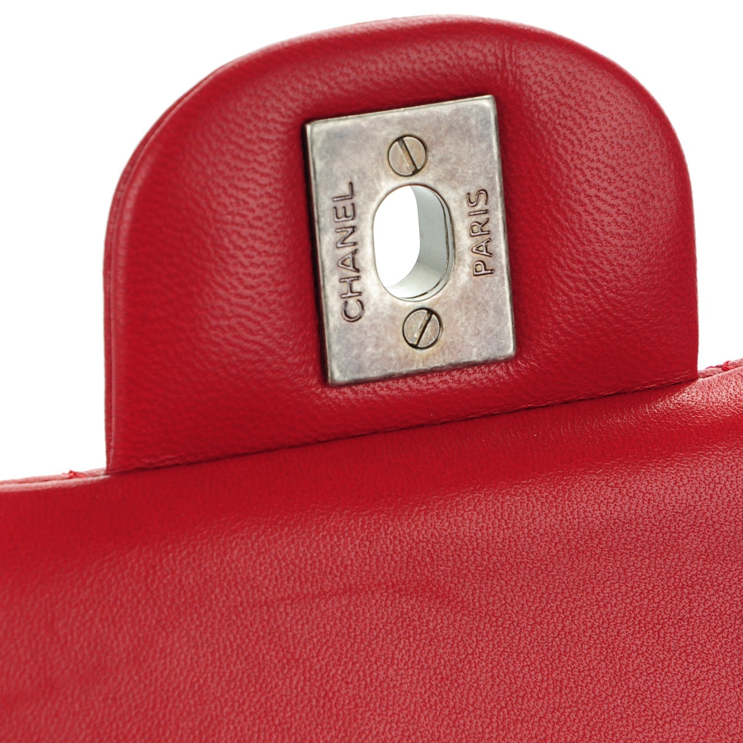 Chanel Lambskin Quilted Medium Double Flap Red 6 of 9
