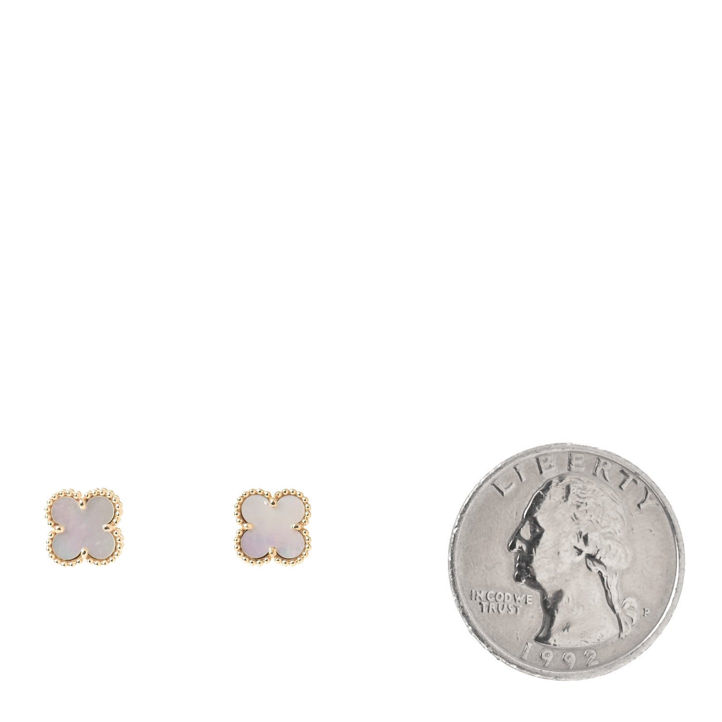 18K Yellow Gold Mother of Pearl Sweet Alhambra Earrings
