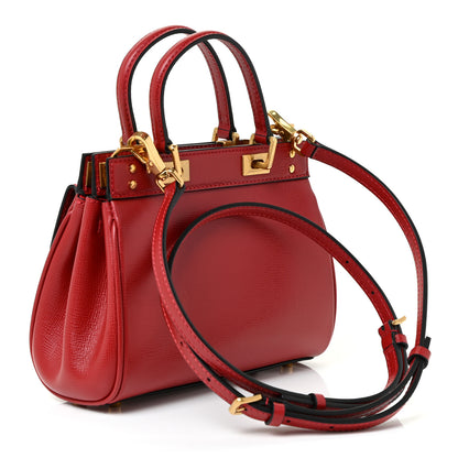 Valentino Garavani Grainy Calfskin Mini Rockstud Alcove Top-Handle Bag Rouge Pur 2 of 13