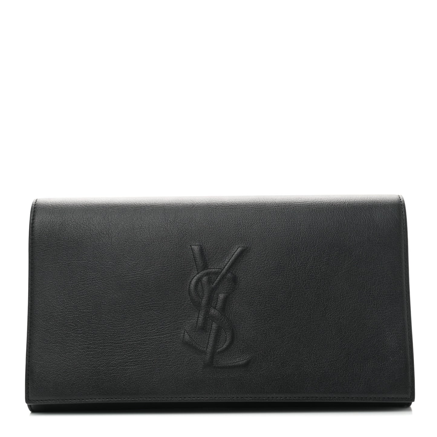Calfskin Monogram Large Belle De Jour Clutch Black