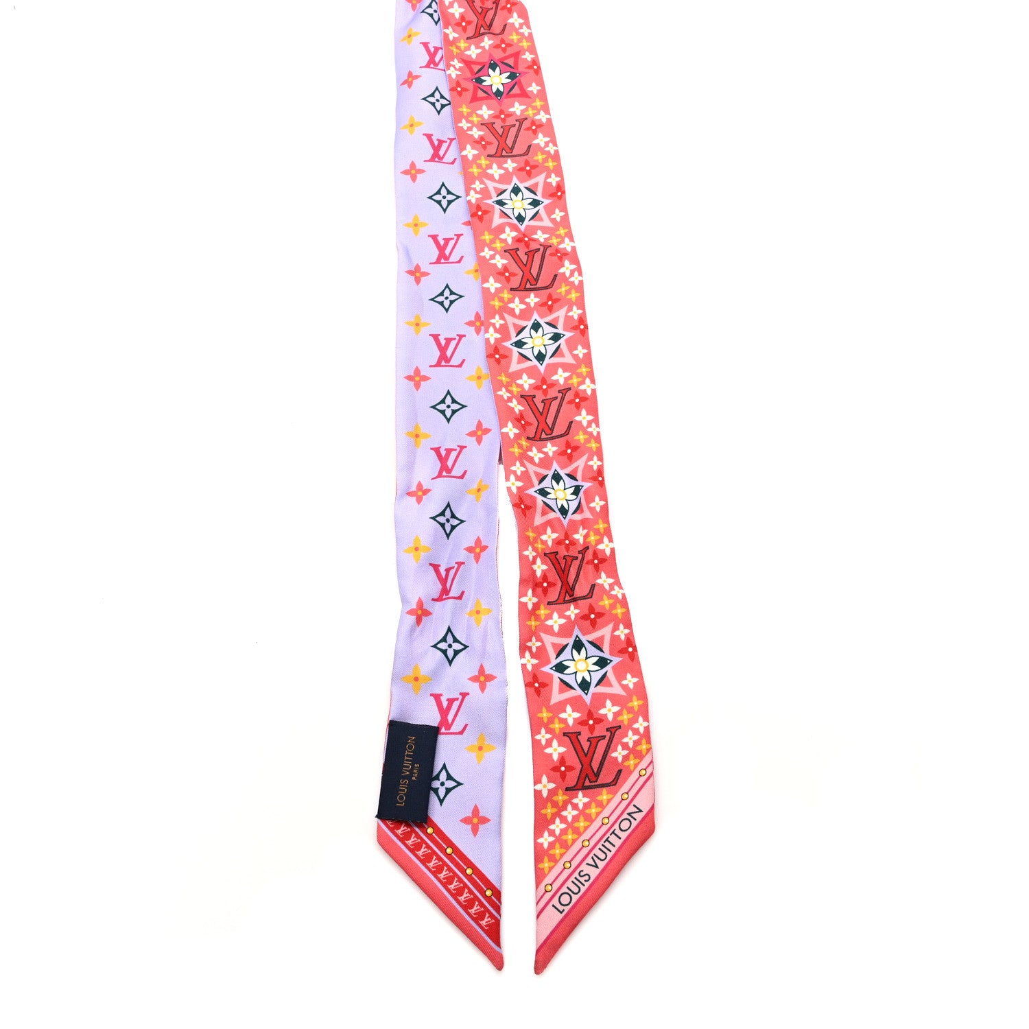 Louis Vuitton Silk Monogram Flowers Forever Bandeau Red 2 of 4