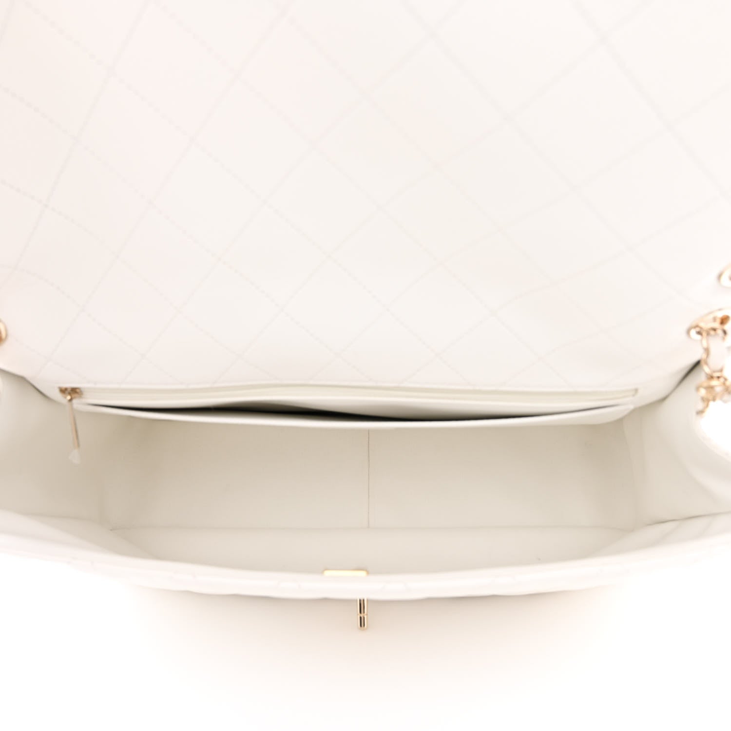 Chanel Caviar Quilted XXL Travel Flap Bag White 4 of 9