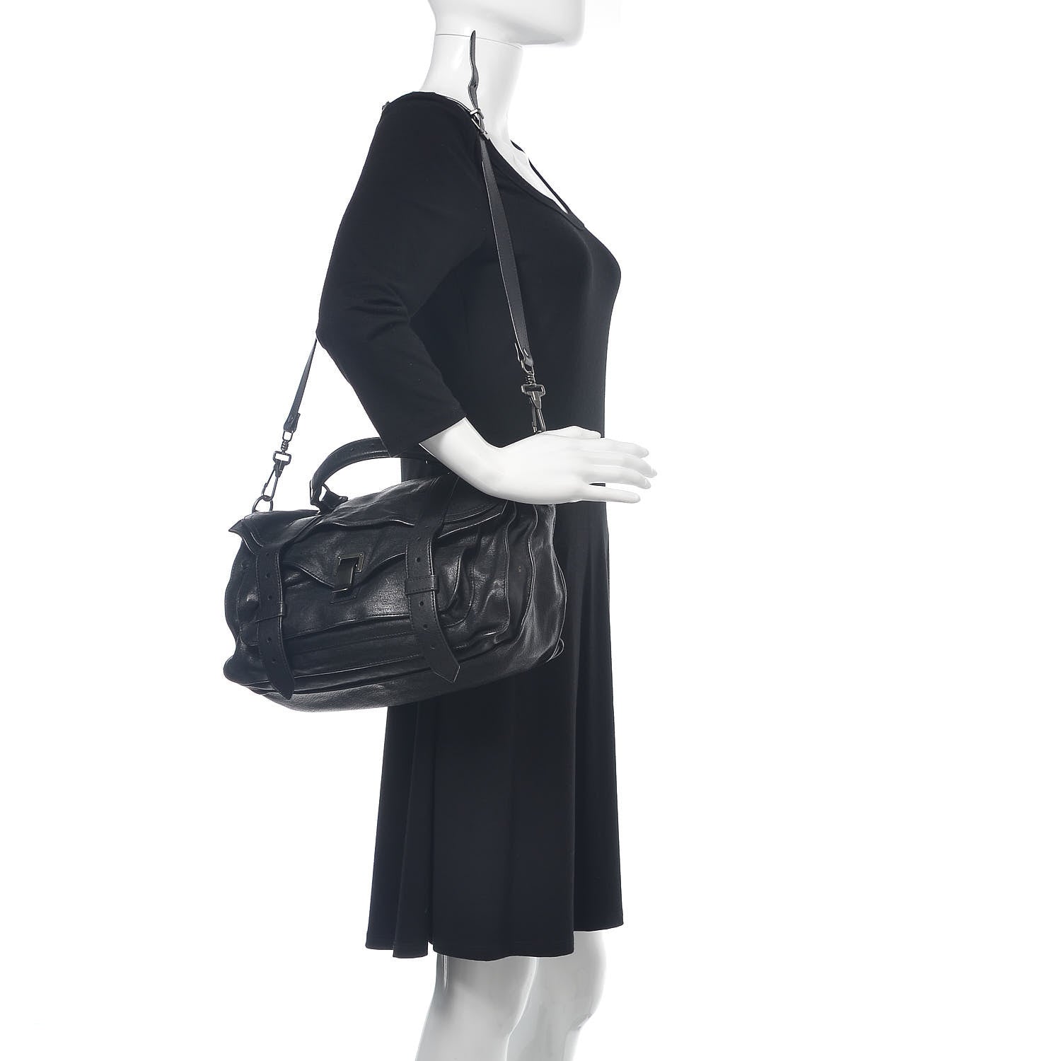 Proenza Schouler Lambskin Medium PS1 Satchel Black 2 of 19