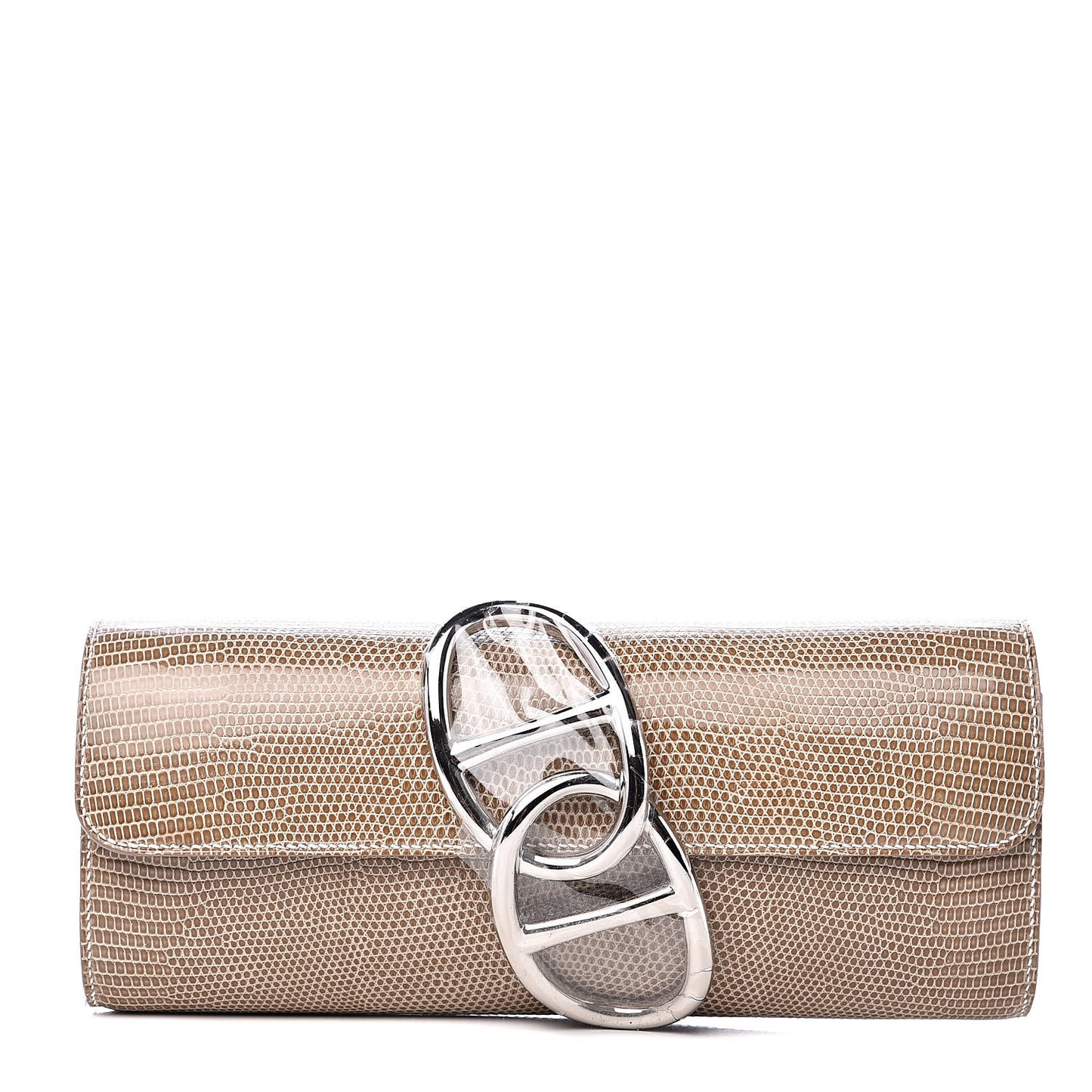 Lizard Egee Clutch Ficelle