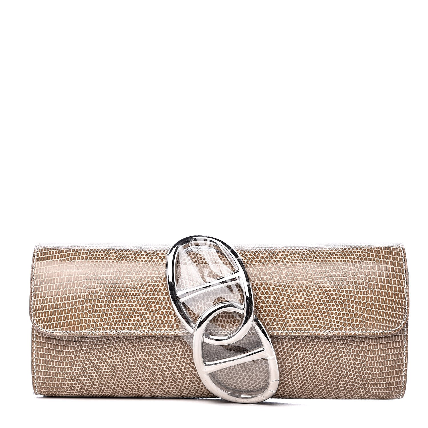 Hermes Lizard Egee Clutch Ficelle 1 of 10