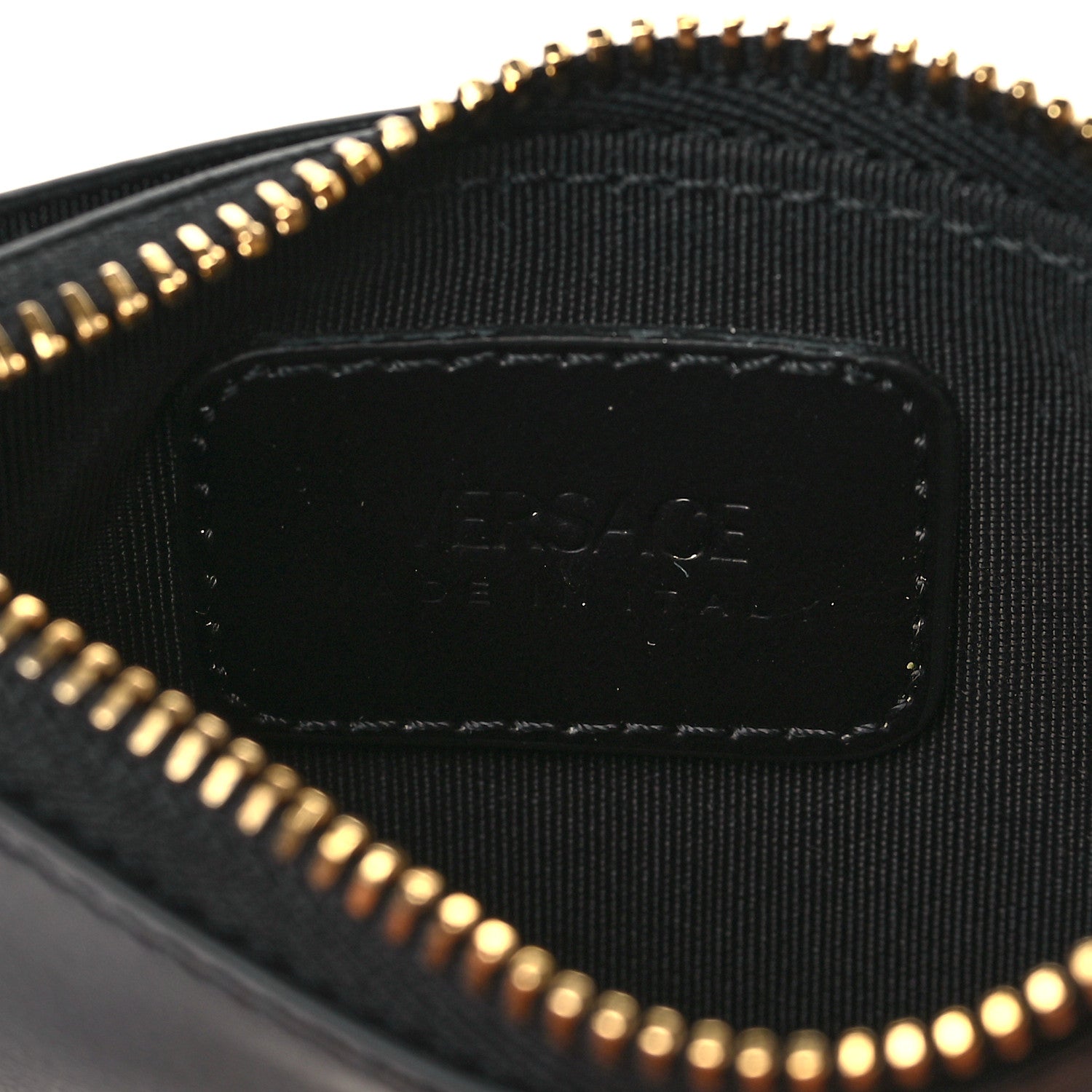 Versace Calfskin Logo Medusa Lanyard Wallet Black 5 of 5