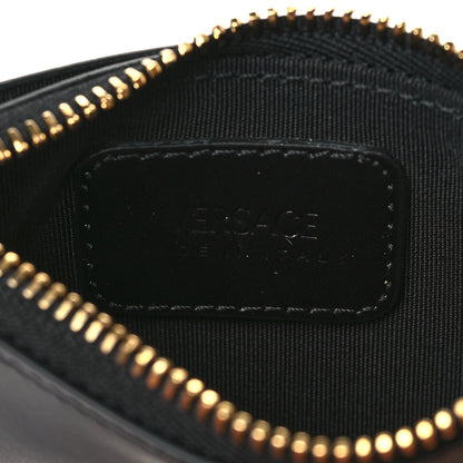 Versace Calfskin Logo Medusa Lanyard Wallet Black 5 of 5