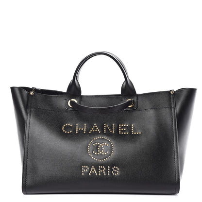 Chanel Caviar Medium Studded Deauville Tote Black 1 of 19