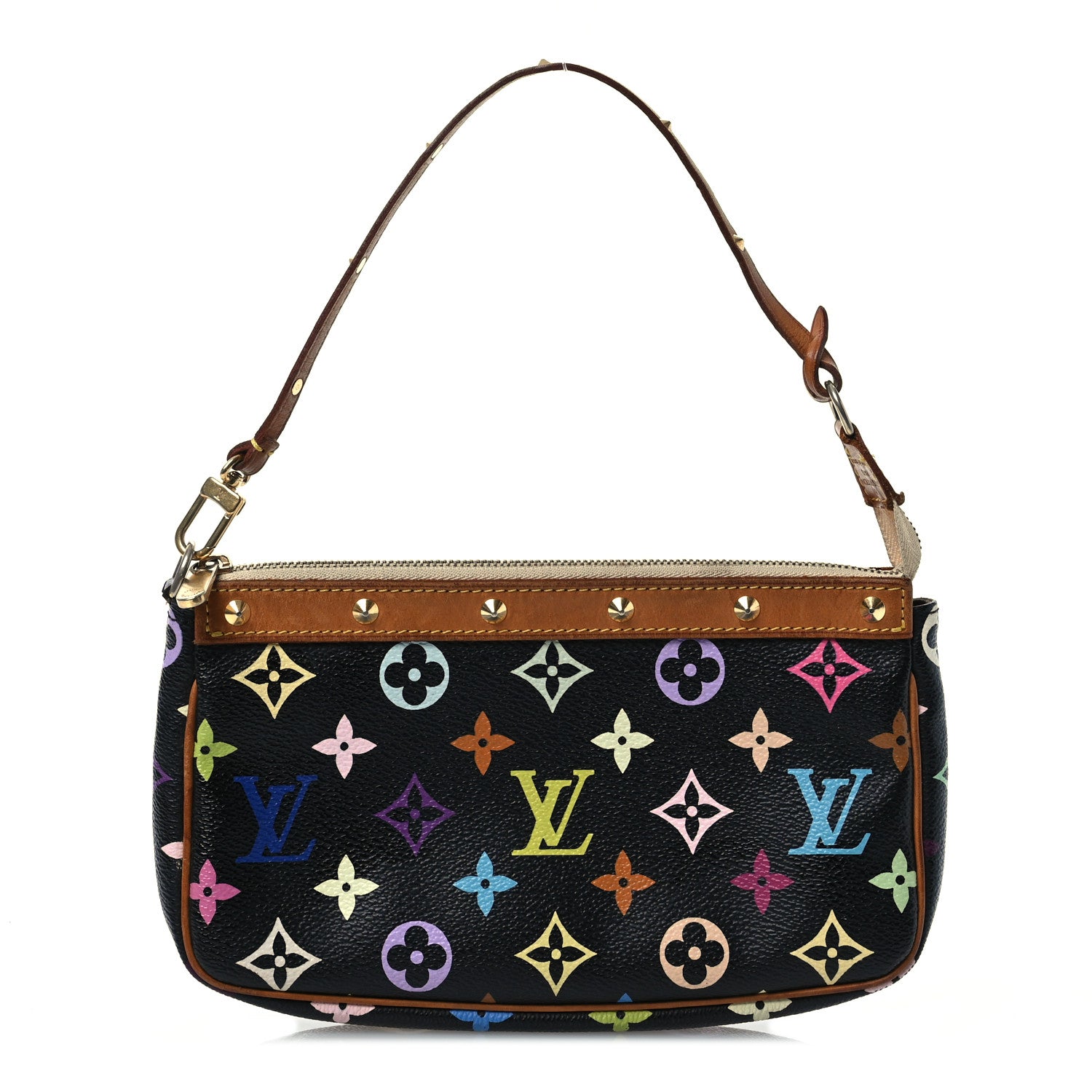 Louis Vuitton Monogram Multicolor Pochette Accessories Black 1 of 12