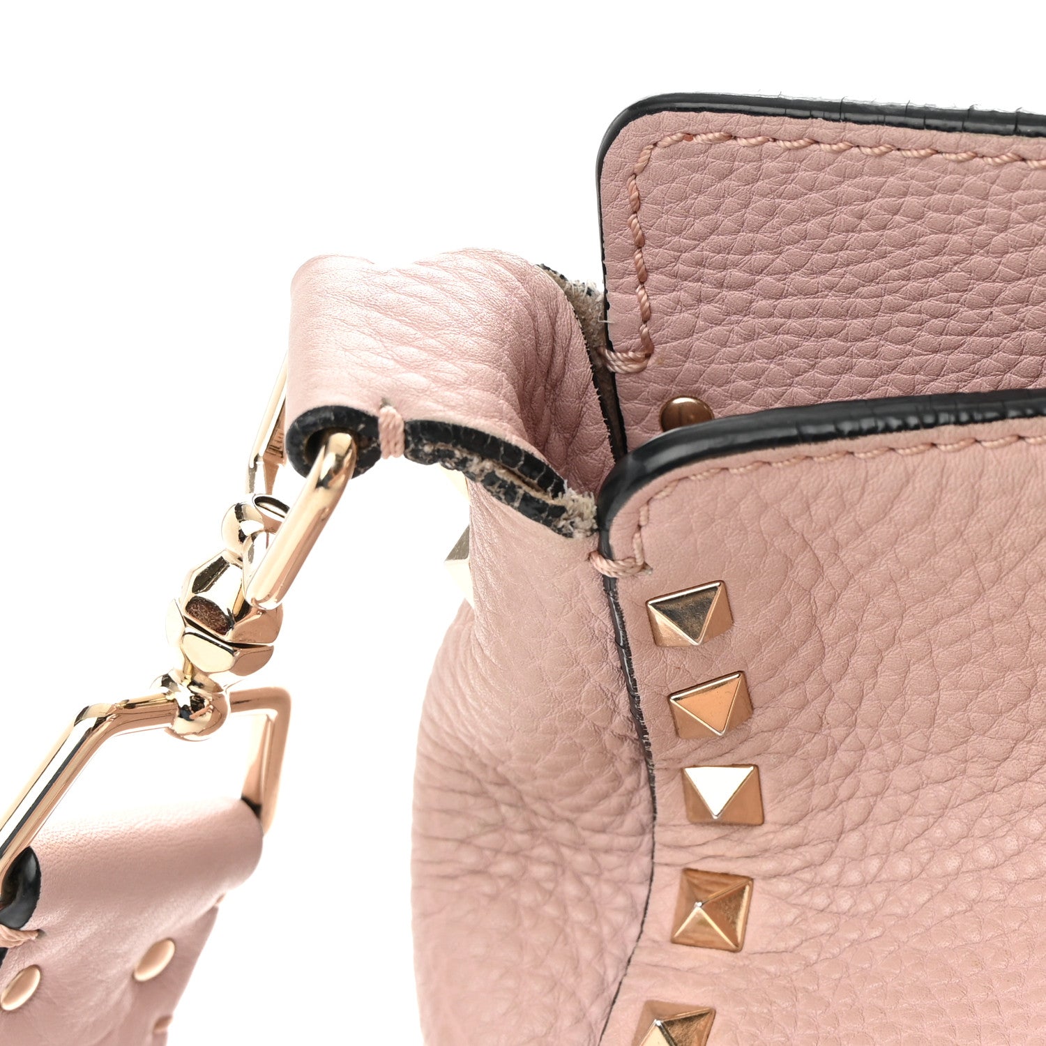 Valentino Garavani Pebbled Calfskin Small Rockstud Flip-Lock Messenger Bag Water Rose 17 of 21