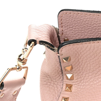 Valentino Garavani Pebbled Calfskin Small Rockstud Flip-Lock Messenger Bag Water Rose 17 of 21