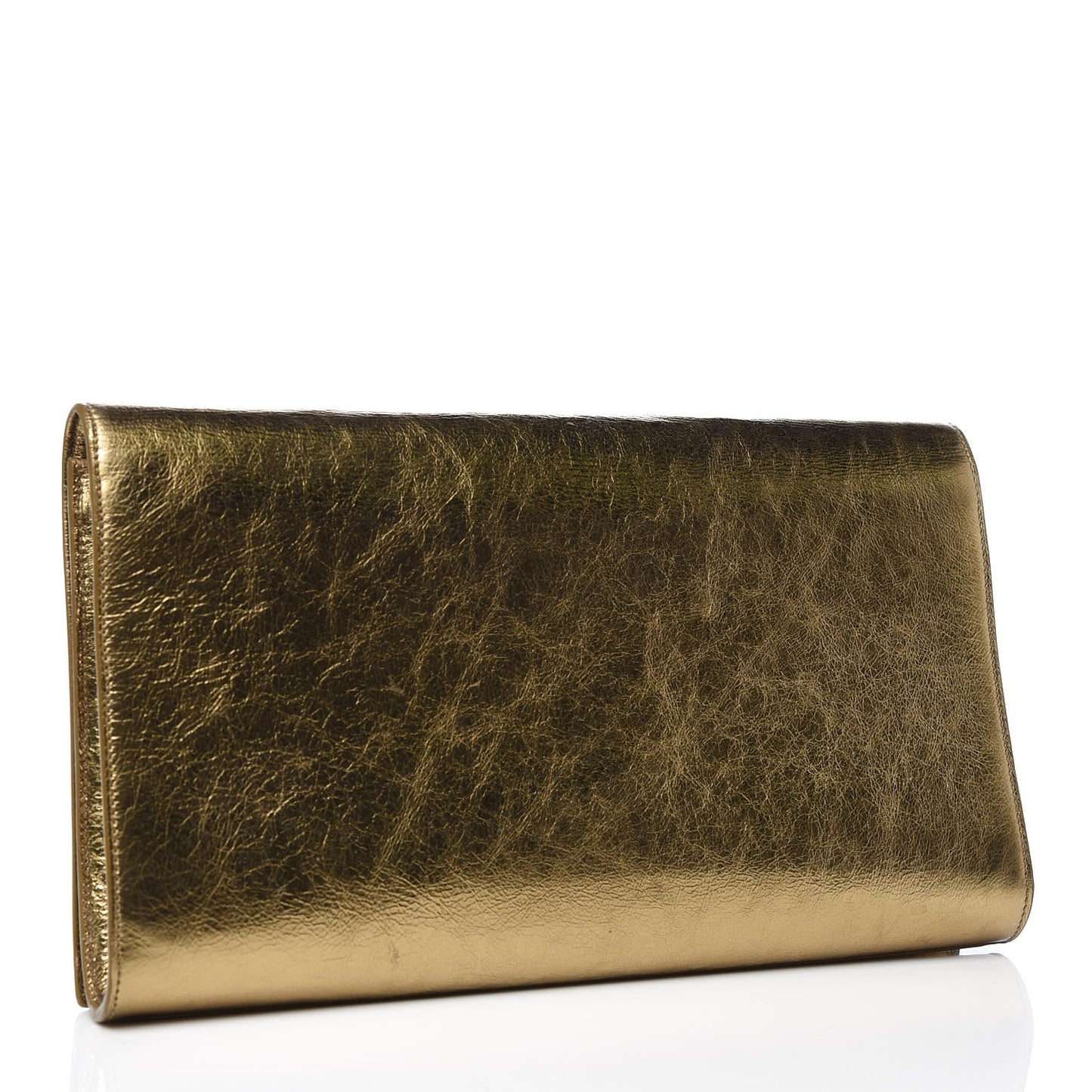 Metallic Calfskin Monogram Large Belle De Jour Clutch Gold