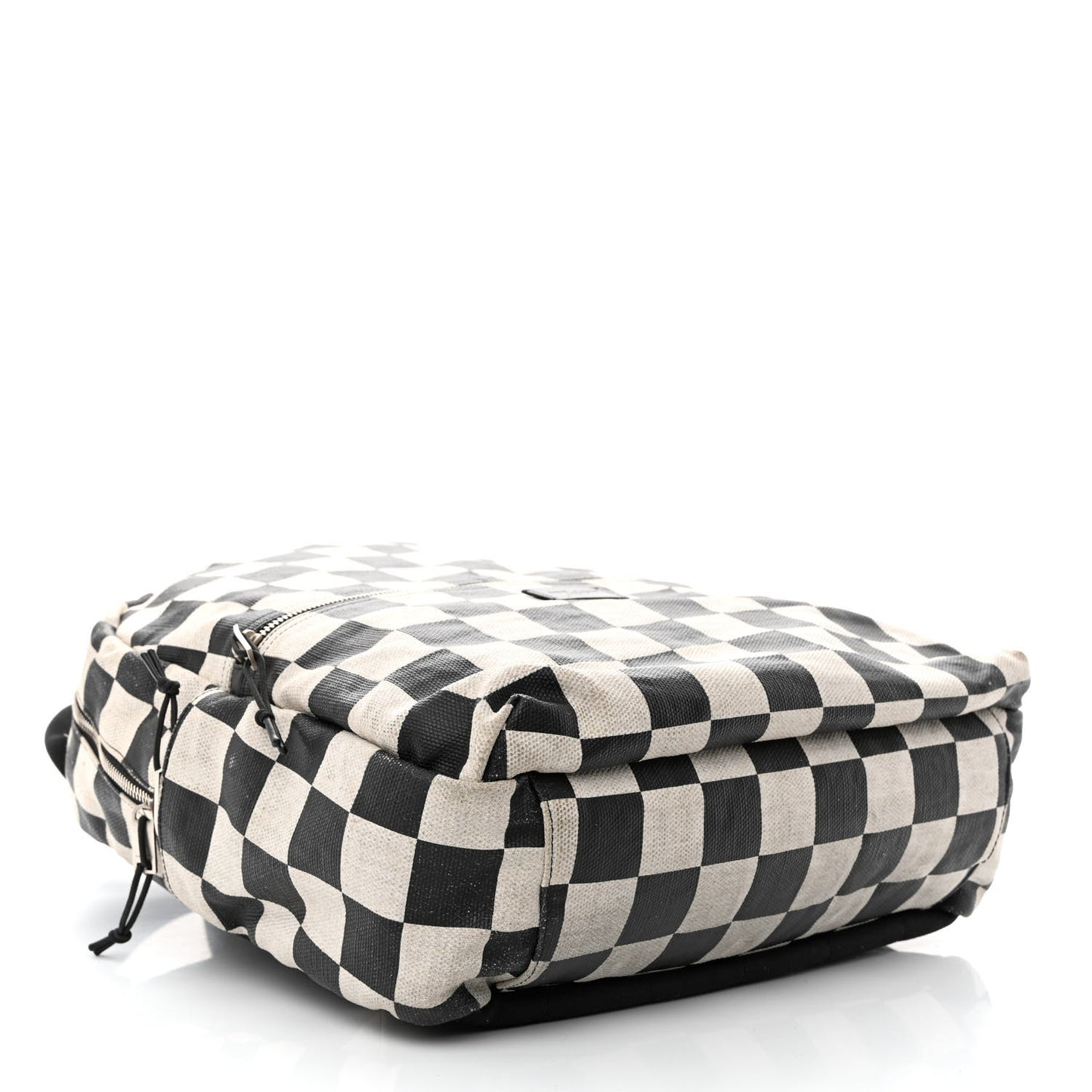 Calfskin Checked Print Nuxx Backpack Black White