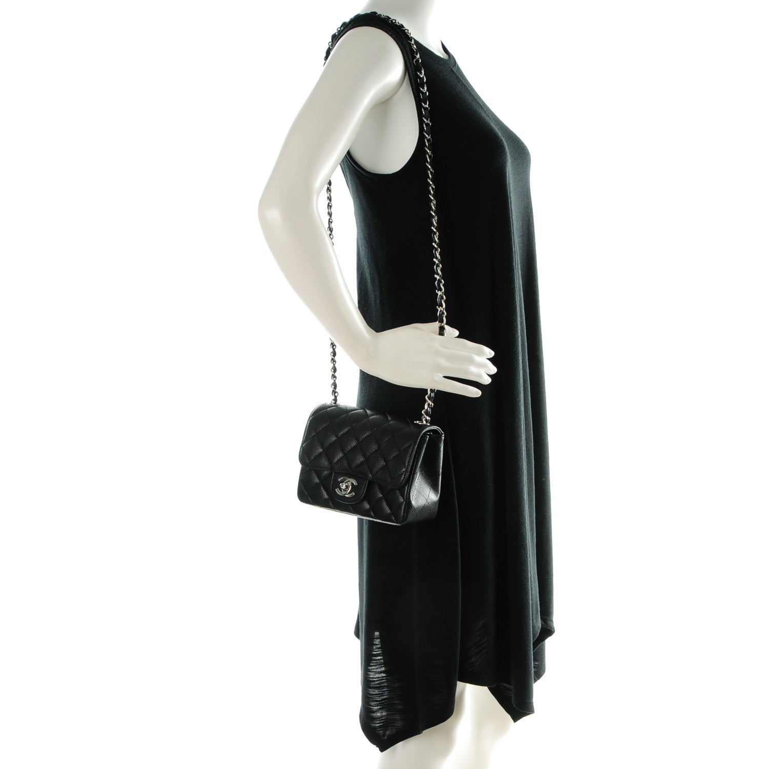 Chanel Caviar Quilted Mini Square Flap Black 2 of 8