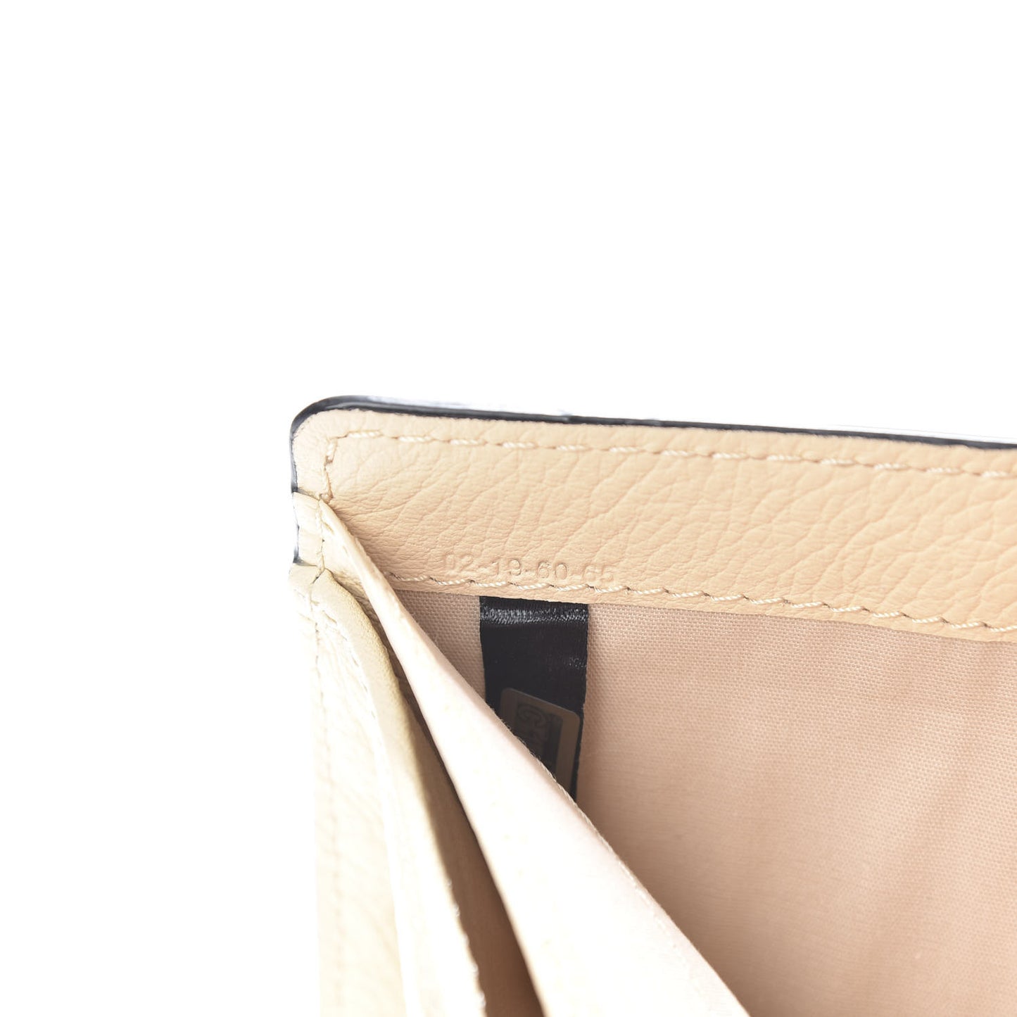 Grained Calfskin Marcie Square Wallet Blondie Beige