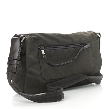 Prada Tessuto Nylon Messenger Bag Green 3 of 14