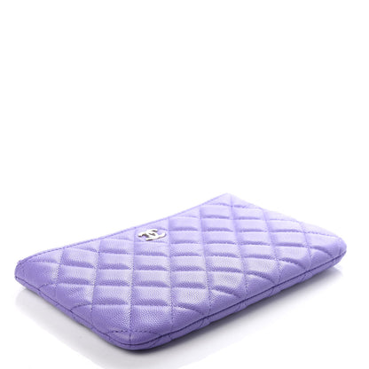 Chanel Caviar Quilted Small Zipped Pouch Purple 4 of 8