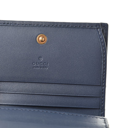 Gucci Denim Matelasse Pearly GG Marmont Card Case Wallet Blue 6 of 9