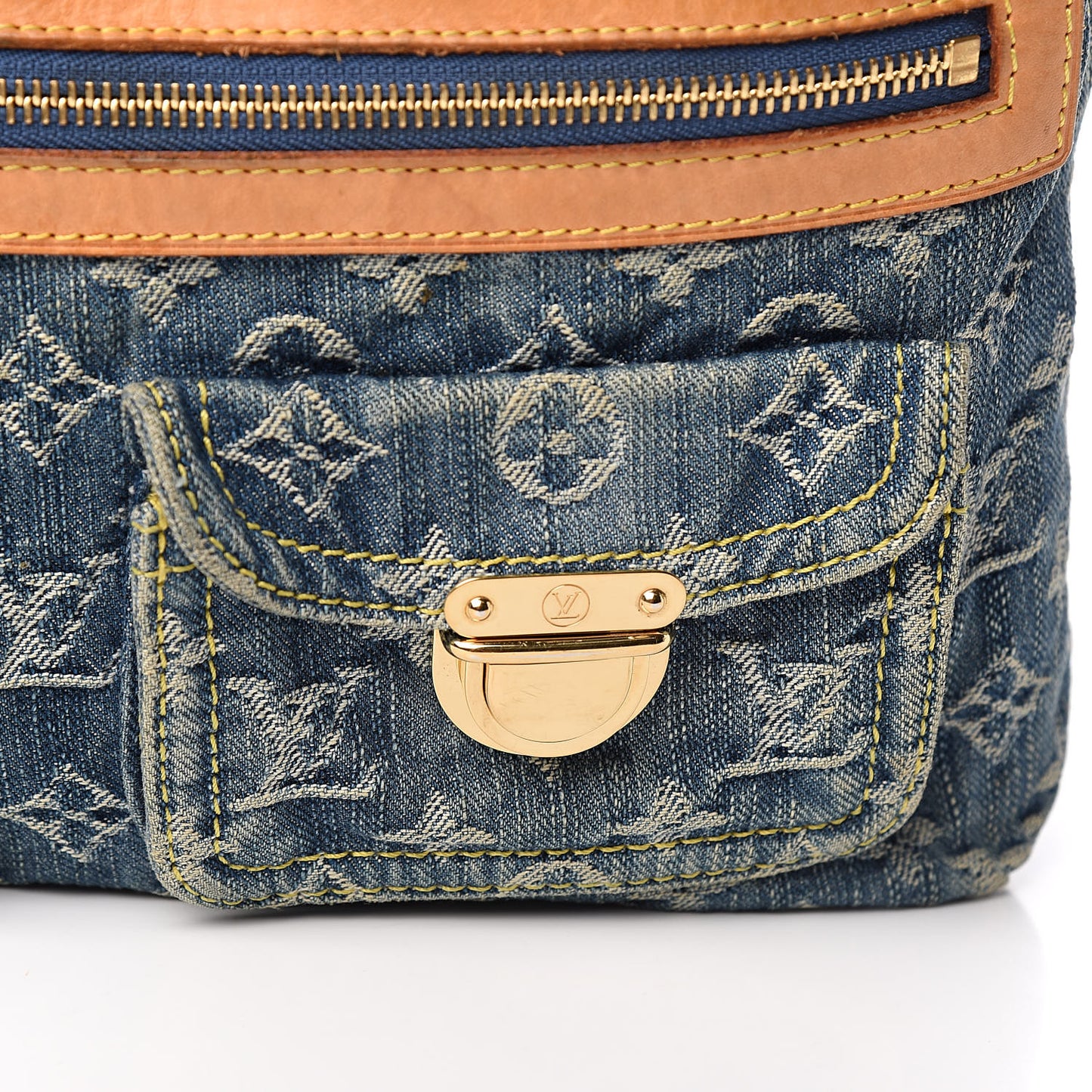 Monogram Denim Baggy PM Blue