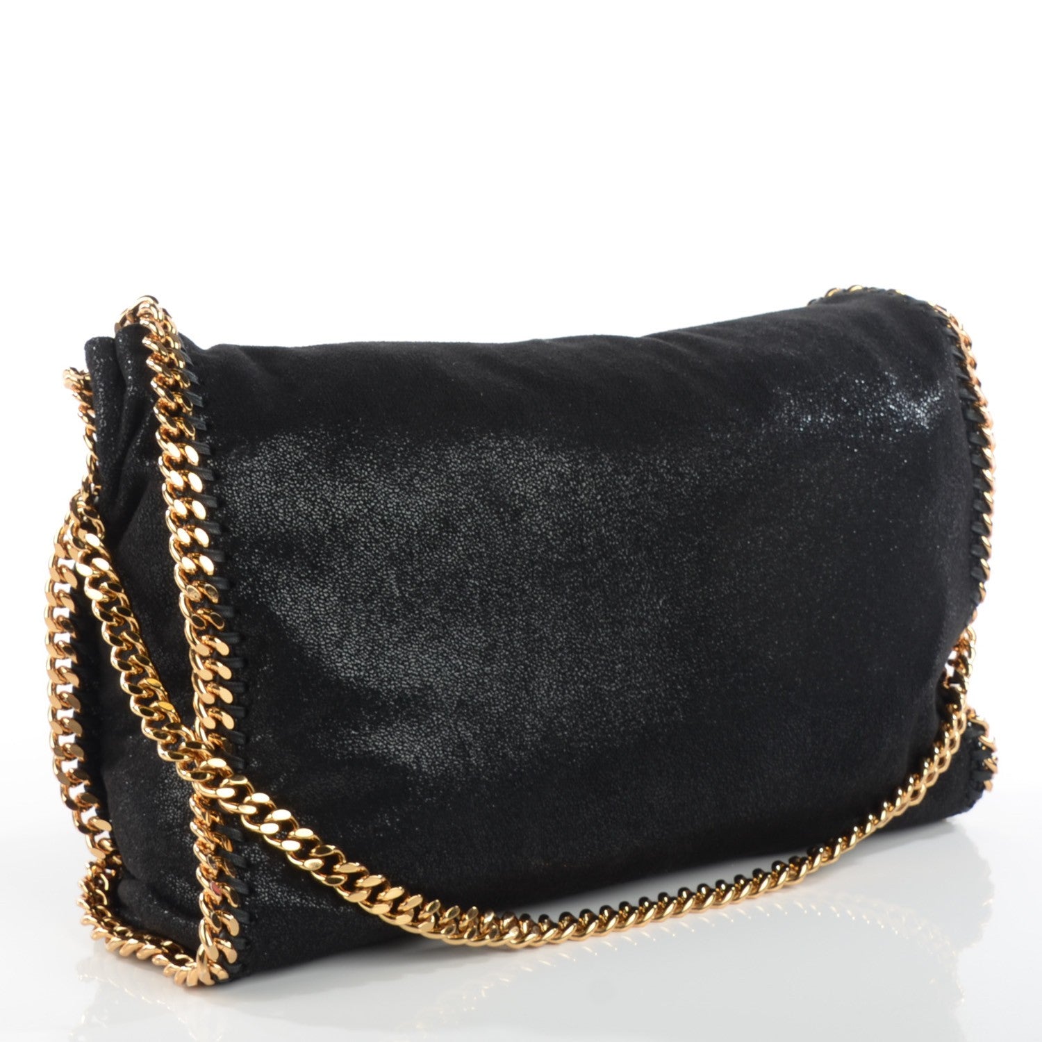 Stella McCartney Shaggy Deer Falabella Fold Over Tote Black 3 of 9