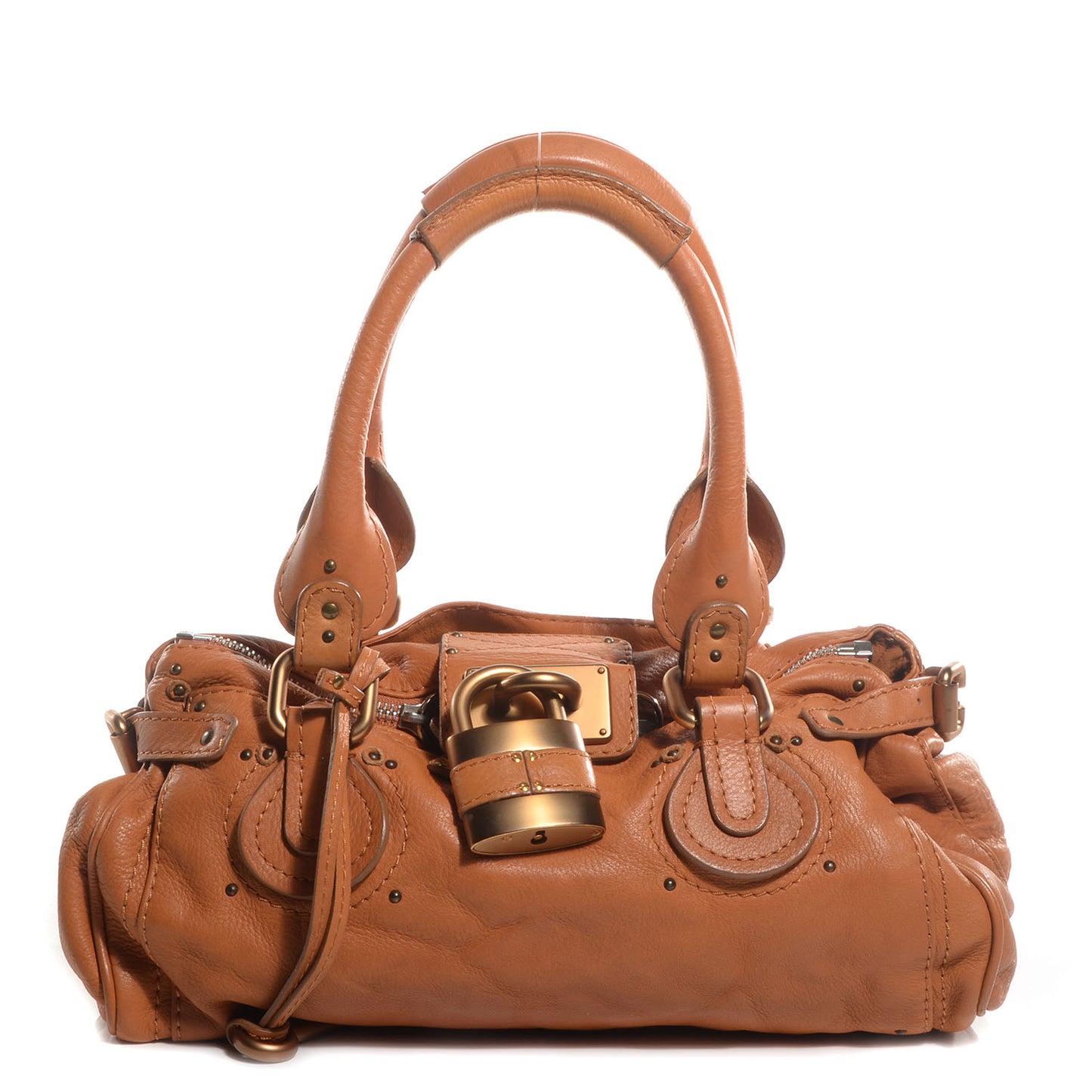 Leather Medium Paddington Satchel Tan