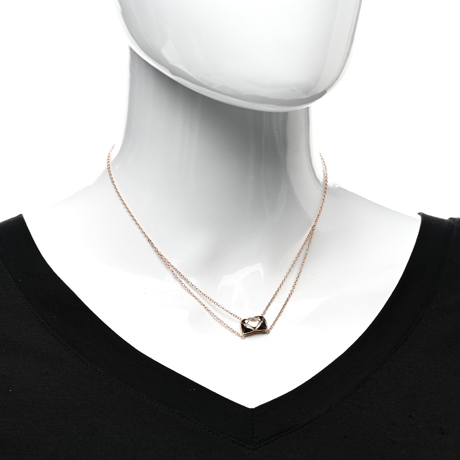 Chanel 18K Beige Gold Coco Crush Pendant Necklace 2 of 4