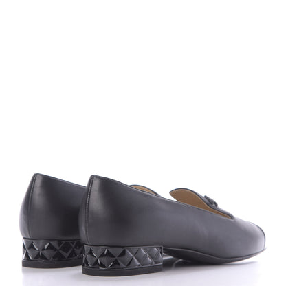 Chanel Lambskin Patent CC Cap Toe Mocassin Loafer 36 Black 3 of 10