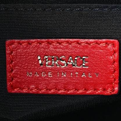 Versace Calfskin Quilted Small Tribute Icon Pouch Red 6 of 9