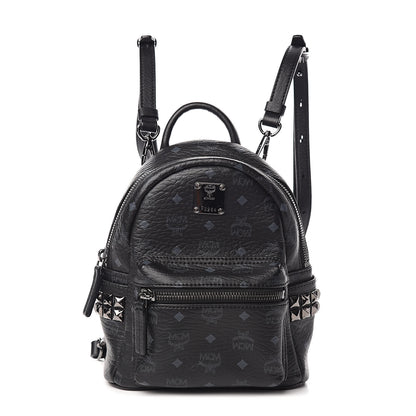 MCM Visetos Side Stud X-Mini Stark Bebe Boo Backpack Black 1 of 9