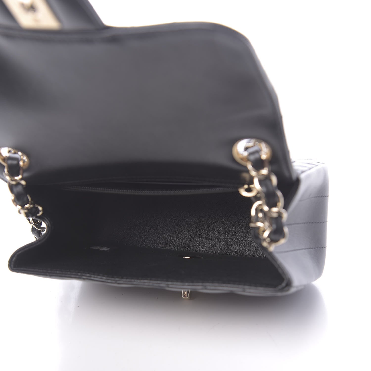 Chanel Lambskin Chevron Quilted Mini Square Flap Black 5 of 10
