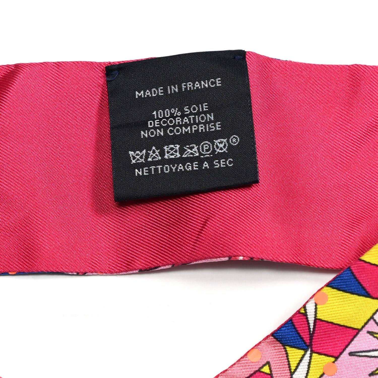 Hermes Silk Plumetis Upcycle Twilly Rose 3 of 3