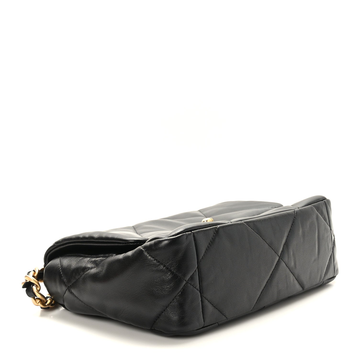 Chanel Shiny Goatskin Quilted Medium Chanel 19 Flap Black 4 of 10