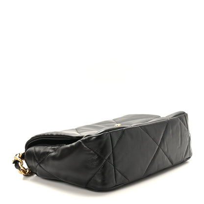 Chanel Shiny Goatskin Quilted Medium Chanel 19 Flap Black 4 of 10