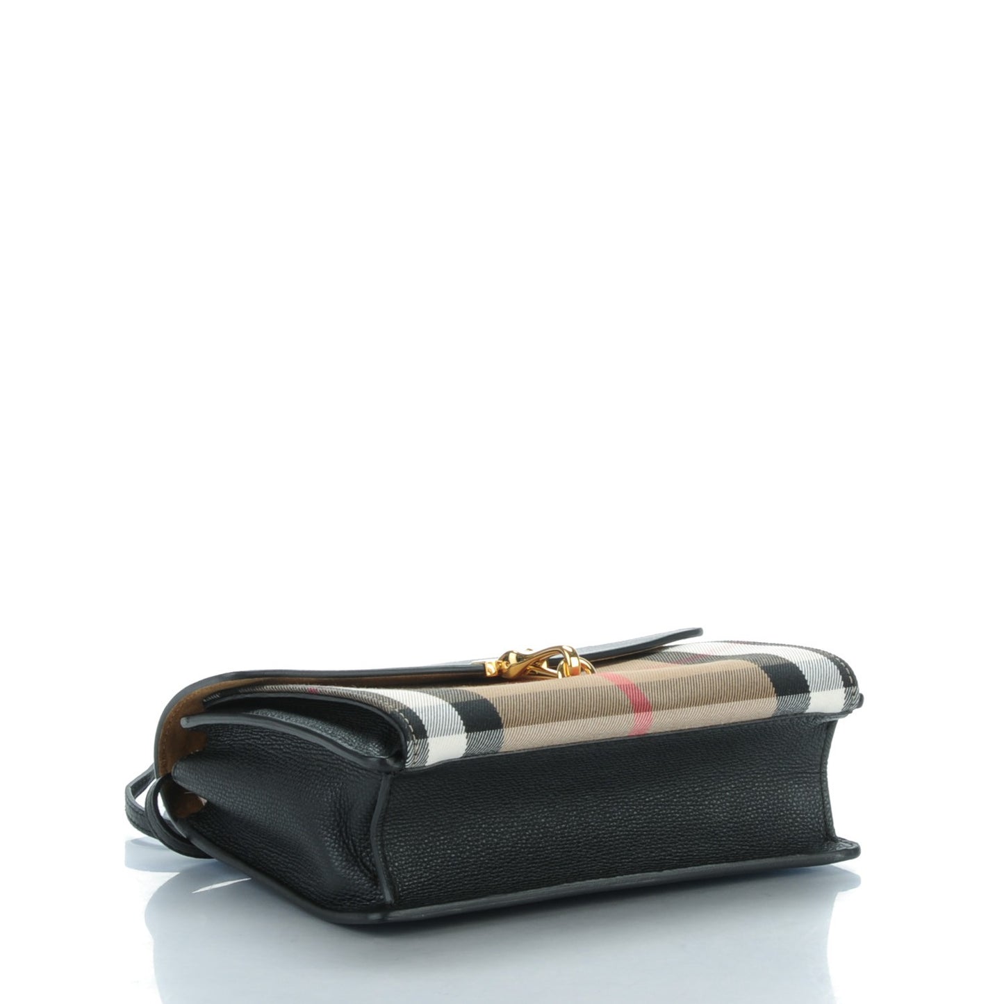 Derby Calfskin House Check Small Macken Crossbody Bag Black