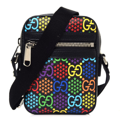 Gucci GG Supreme Monogram Psychedelic Messenger Bag Black 1 of 10