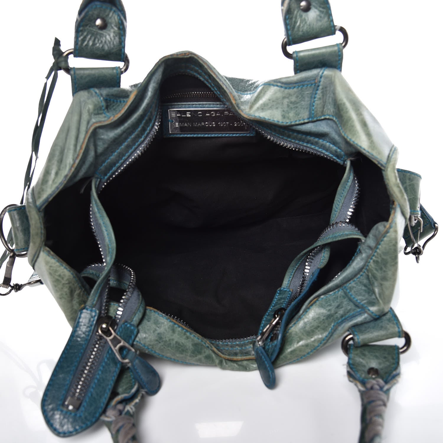 Balenciaga Chevre Giant 21 Gunmetal Hardware City Neiman Marcus LE Bleu 5 of 20