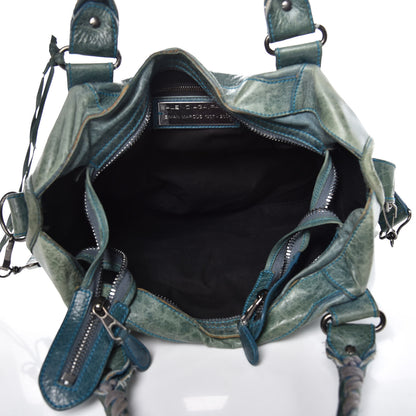 Balenciaga Chevre Giant 21 Gunmetal Hardware City Neiman Marcus LE Bleu 5 of 20