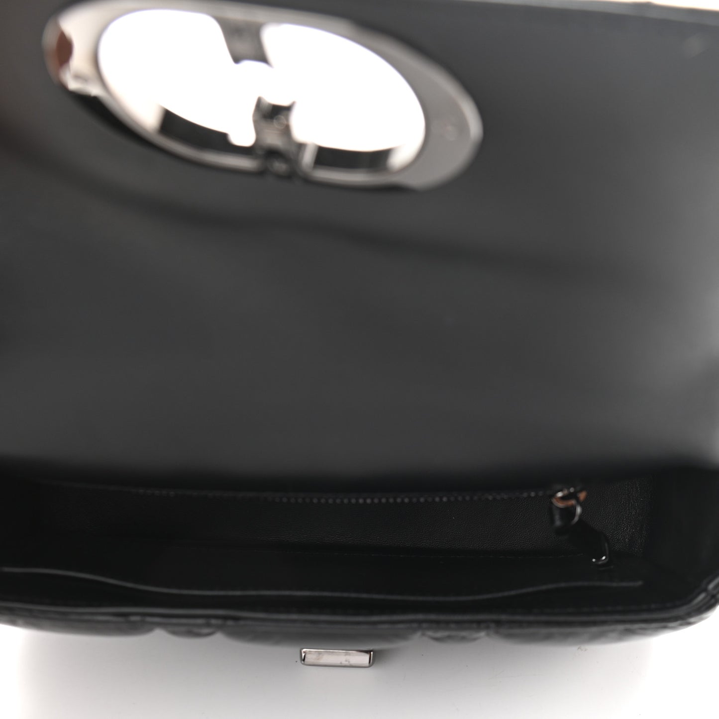 Calfskin Macrocannage Small Caro Bag Black