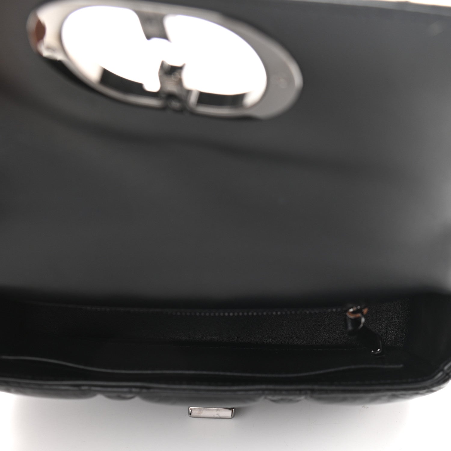Christian Dior Calfskin Macrocannage Small Caro Bag Black 5 of 9