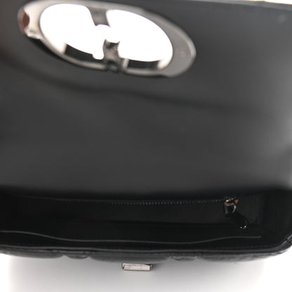 Christian Dior Calfskin Macrocannage Small Caro Bag Black 5 of 9