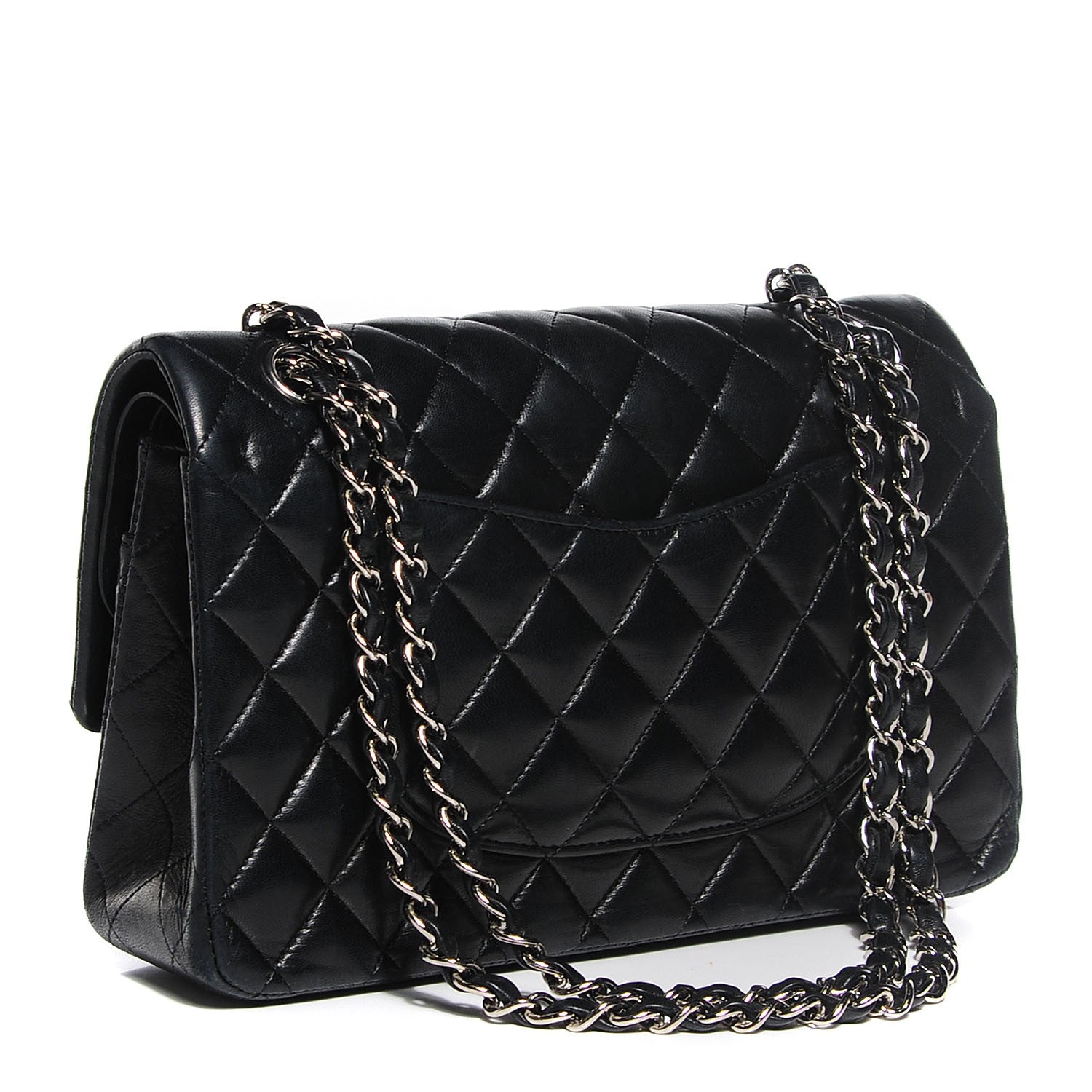Chanel Lambskin Quilted Medium Double Flap Black 3 of 9